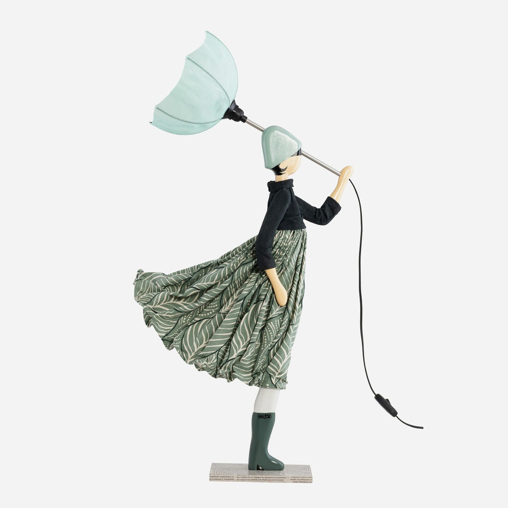 Raisa Windswept Umbrella Lady Lamp