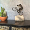 Rock Hopper Cyclist Sculpture – Bronze-Colored Dynamic Design
