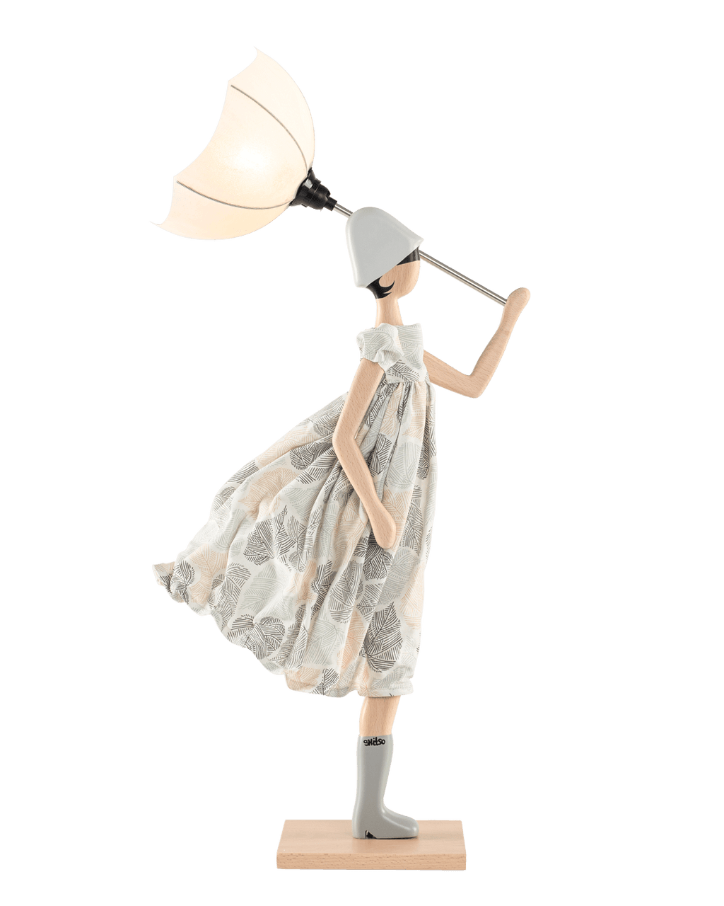Aiva Windswept Umbrella Lady Lamp