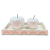 Elegant White Porcelain Apple & Tray Set