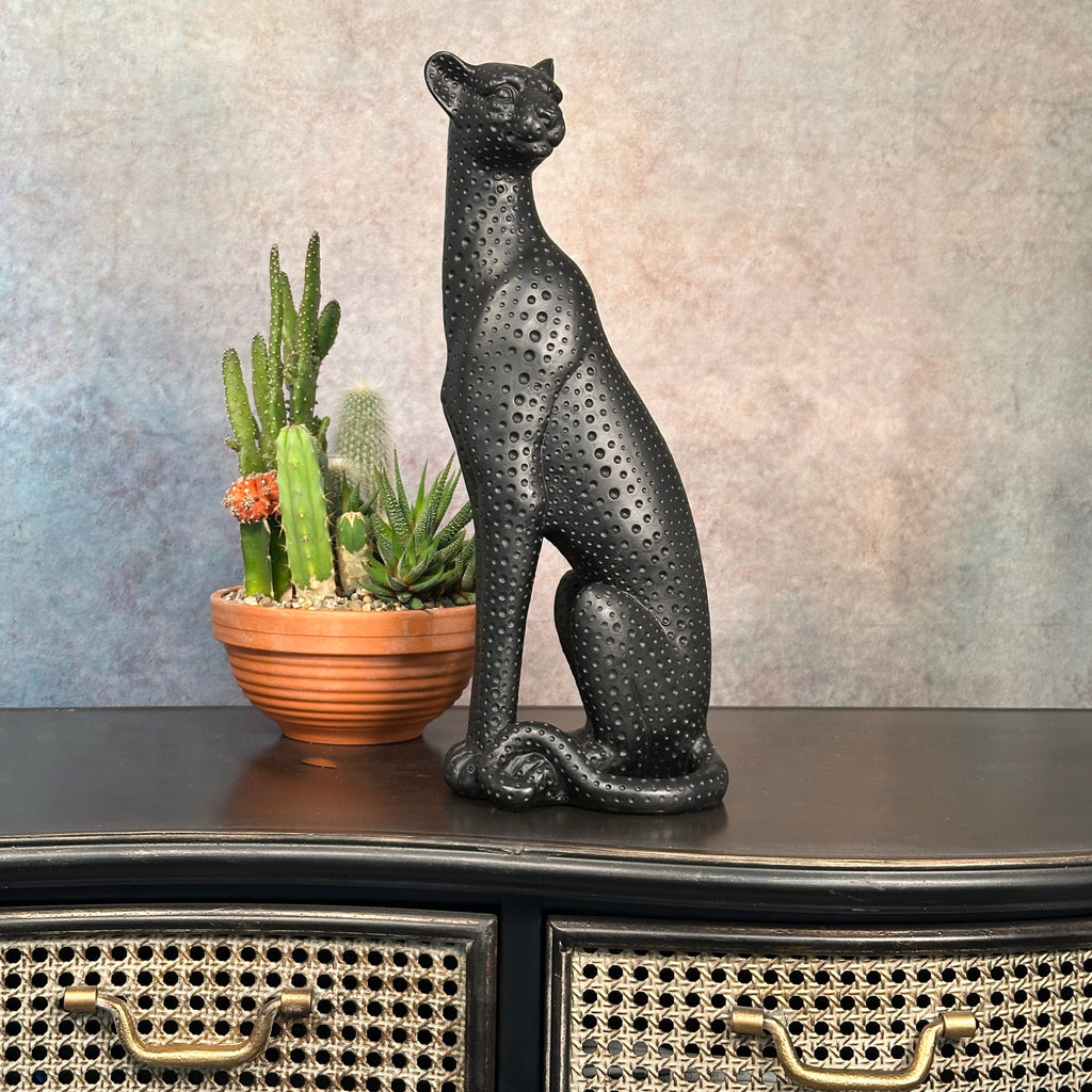 Black Cheetah Ornament