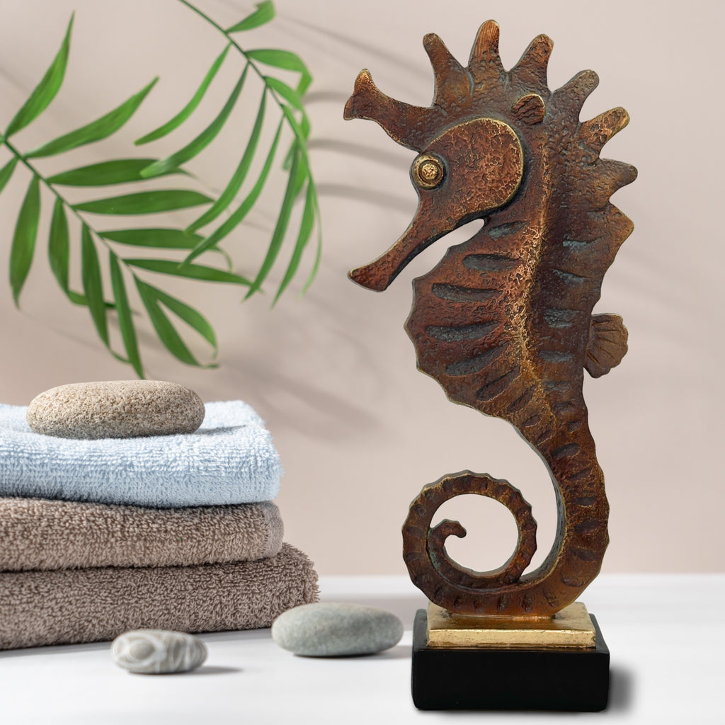 Bronze Seahorse Sculpture