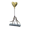 Hand-Painted Couple with Heart Balloon Sculpture