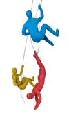 Coloured Climbing Men