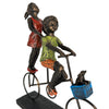 Children Riding a Bicycle Sculpture