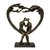 Couple Sitting in Heart Tree Sculpture - Everlasting Love