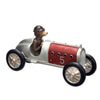 Dog Driving Retro Vintage Car Figurine