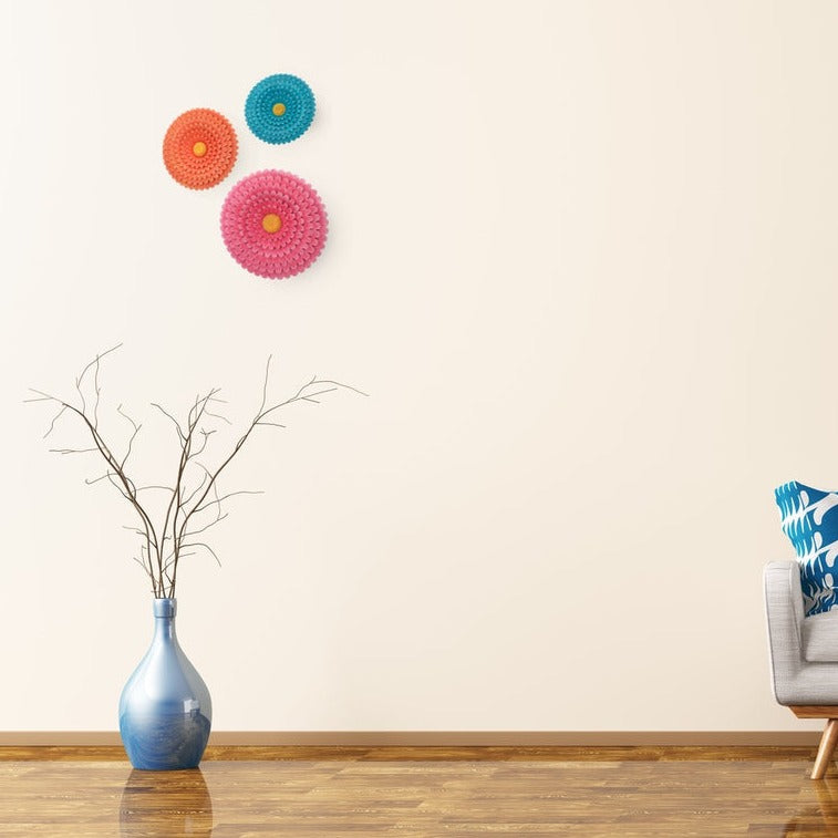 Flower Wall Plates (Set of 3)