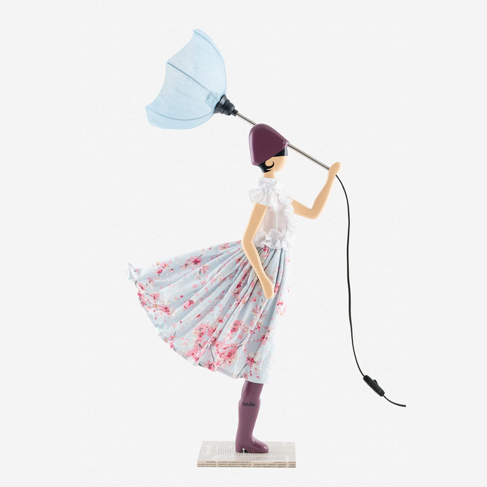 Frabala Windswept Umbrella Lady Lamp