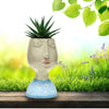 Face & Head Plant Pot - Blue