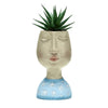 Face & Head Plant Pot - Blue