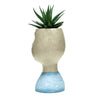Face & Head Plant Pot - Blue