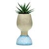 Face & Head Plant Pot - Blue