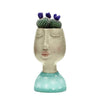 Face & Head Plant Pot  - Green