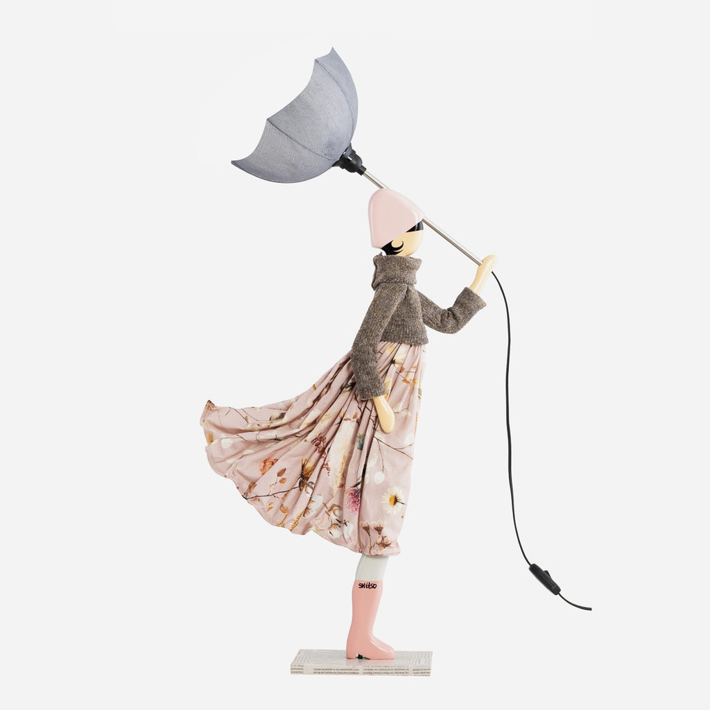 Peggy Windswept Umbrella Lady Lamp