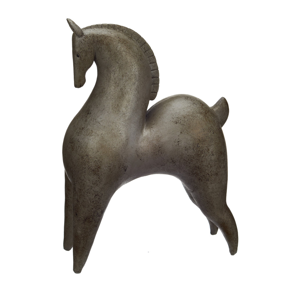 Quirky Horse Ornament - Grey
