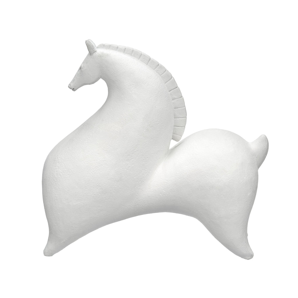 Quirky Horse Ornament - White