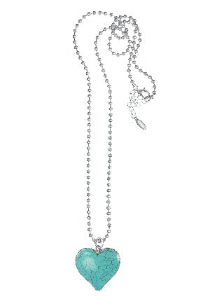 Turquoise sale heart necklace