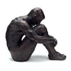 Large Antique Bronze effect  Sitting Man
