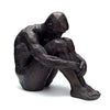 Large Antique Bronze effect  Sitting Man