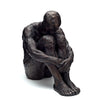 Large Antique Bronze effect  Sitting Man
