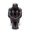 Large Antique Bronze effect  Sitting Man