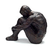 Large Antique Bronze effect  Sitting Man