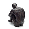 Large Antique Bronze effect  Sitting Man