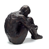 Large Antique Bronze effect  Sitting Man