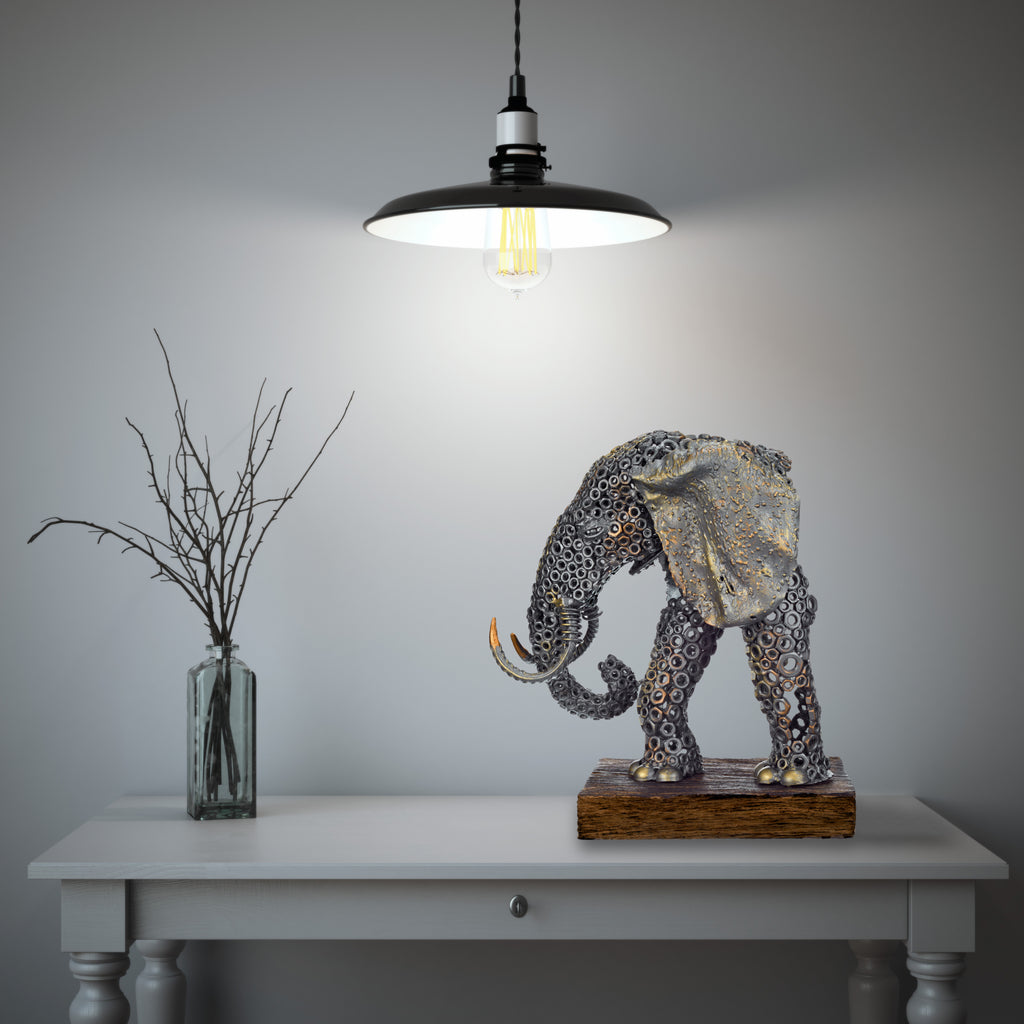 Elephant made from recycled metal parts