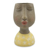 Face & Head Plant Pot  - Yellow