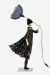 Zakinda Windswept Umbrella Lady Lamp