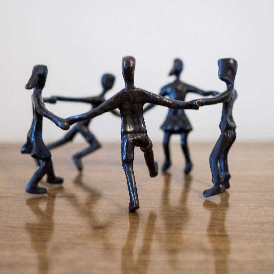 Solid Bronze Sculpture Ring-a-Ring-a-Roses