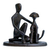 Solid Bronze Sculpture - One man and his Dog
