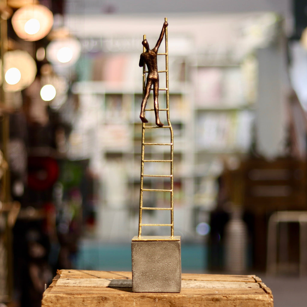 Man on a  Gold Ladder