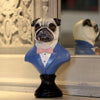 Dressed Pug Dog Bust