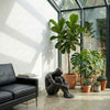 Large Antique Bronze effect  Sitting Man