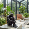 Large Antique Bronze effect  Sitting Man