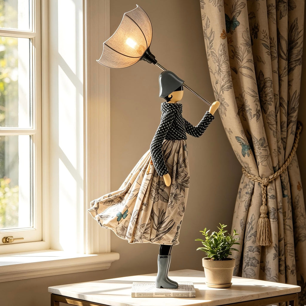 Ganni  Windswept Umbrella Lady Lamp