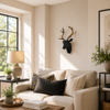 Black and Gold Deer Head
