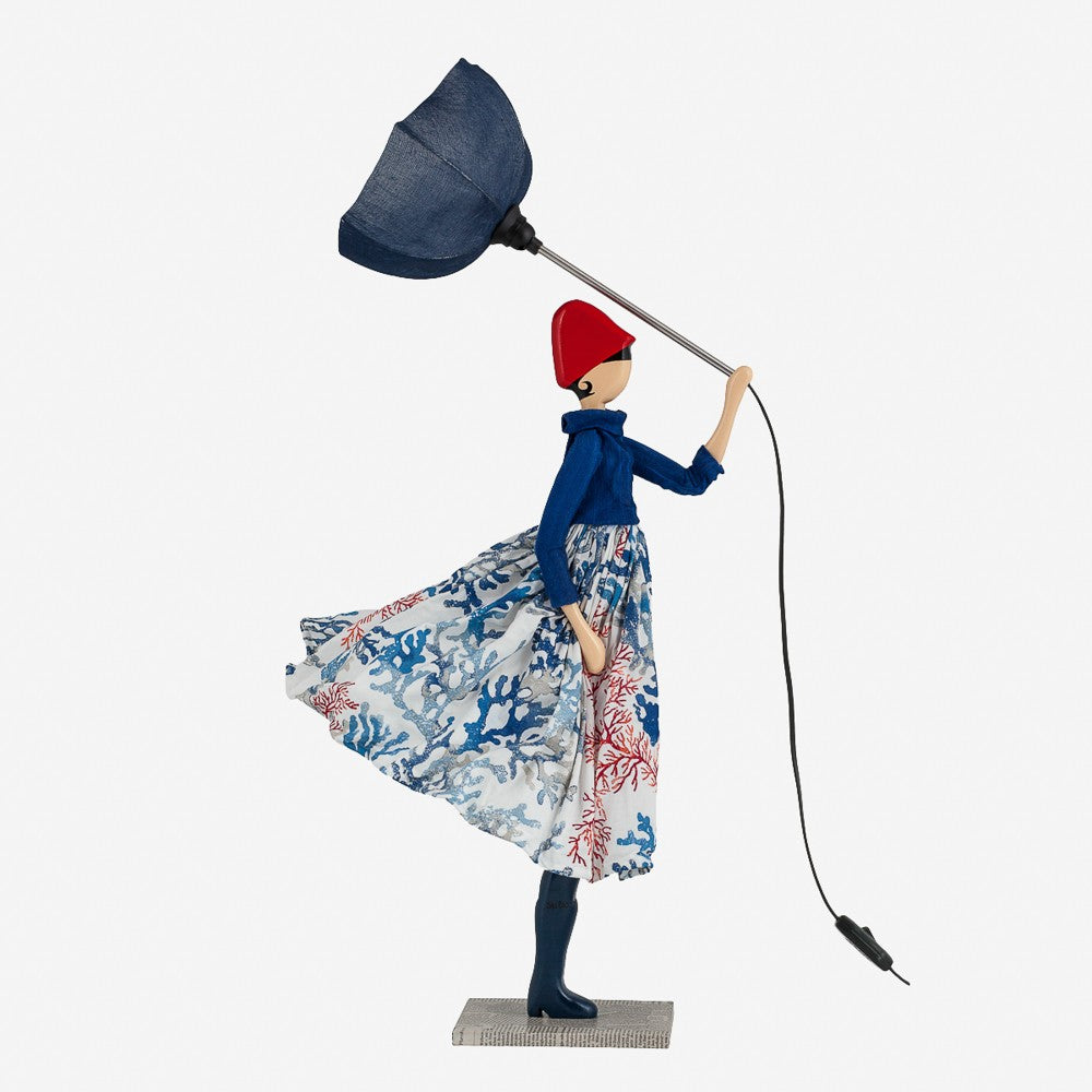 Koralia Windswept Umbrella Lady Lamp
