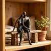 Enchanting Lovers Sculpture  | Contemporary Bronze Resin Statement Sculpture For Stylish Interiors