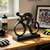 Bronze Cyclist | Contemporary Bronze Effect Cycling Sculpture For The Home
