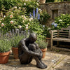 Large Antique Bronze effect  Sitting Man