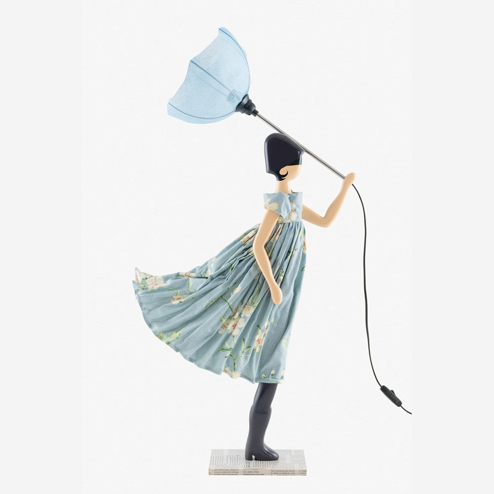 Amaya Windswept Umbrella Lady Lamp