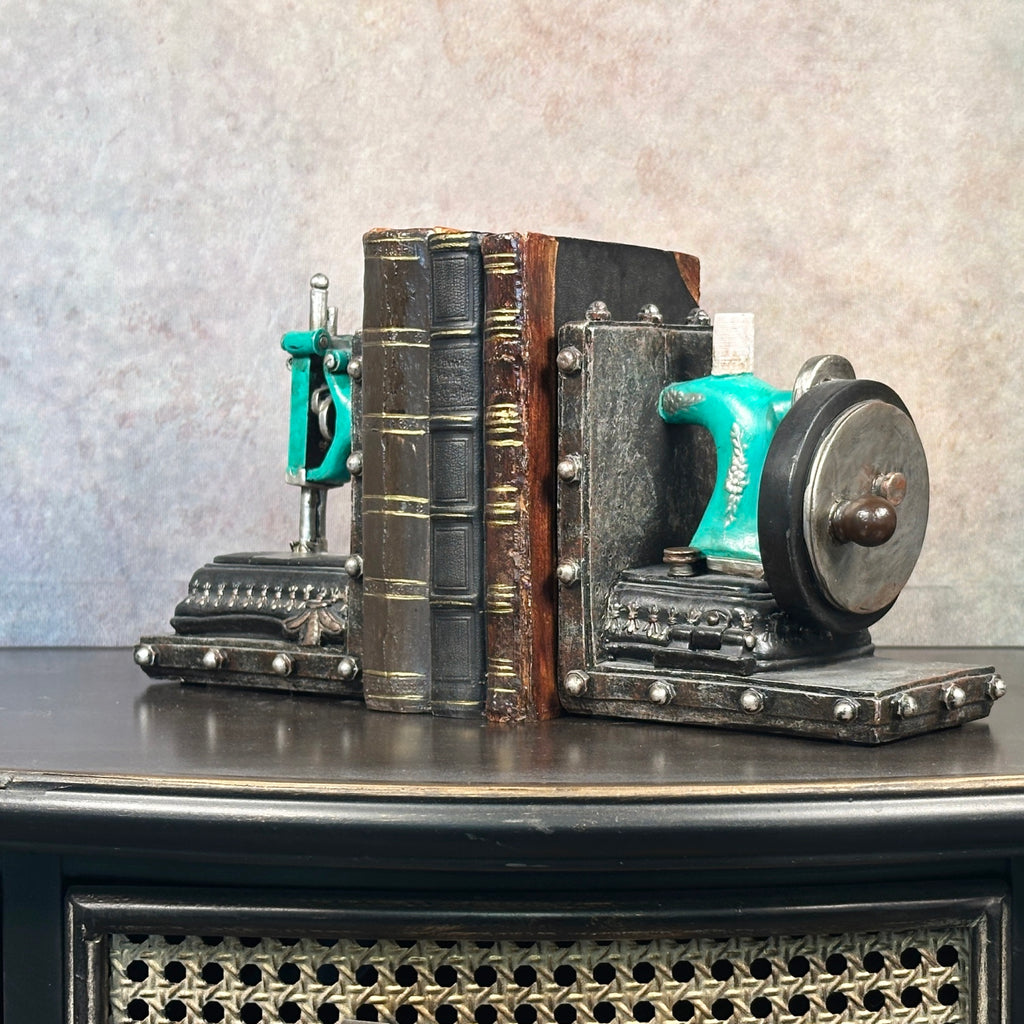 Vintage Sewing Machine Bookends