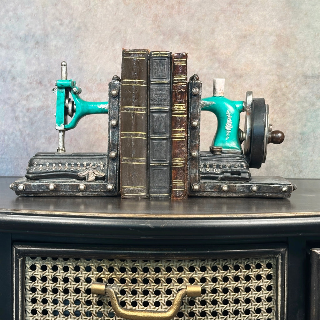 Vintage Sewing Machine Bookends