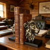 Majestic Lion Head Bookends