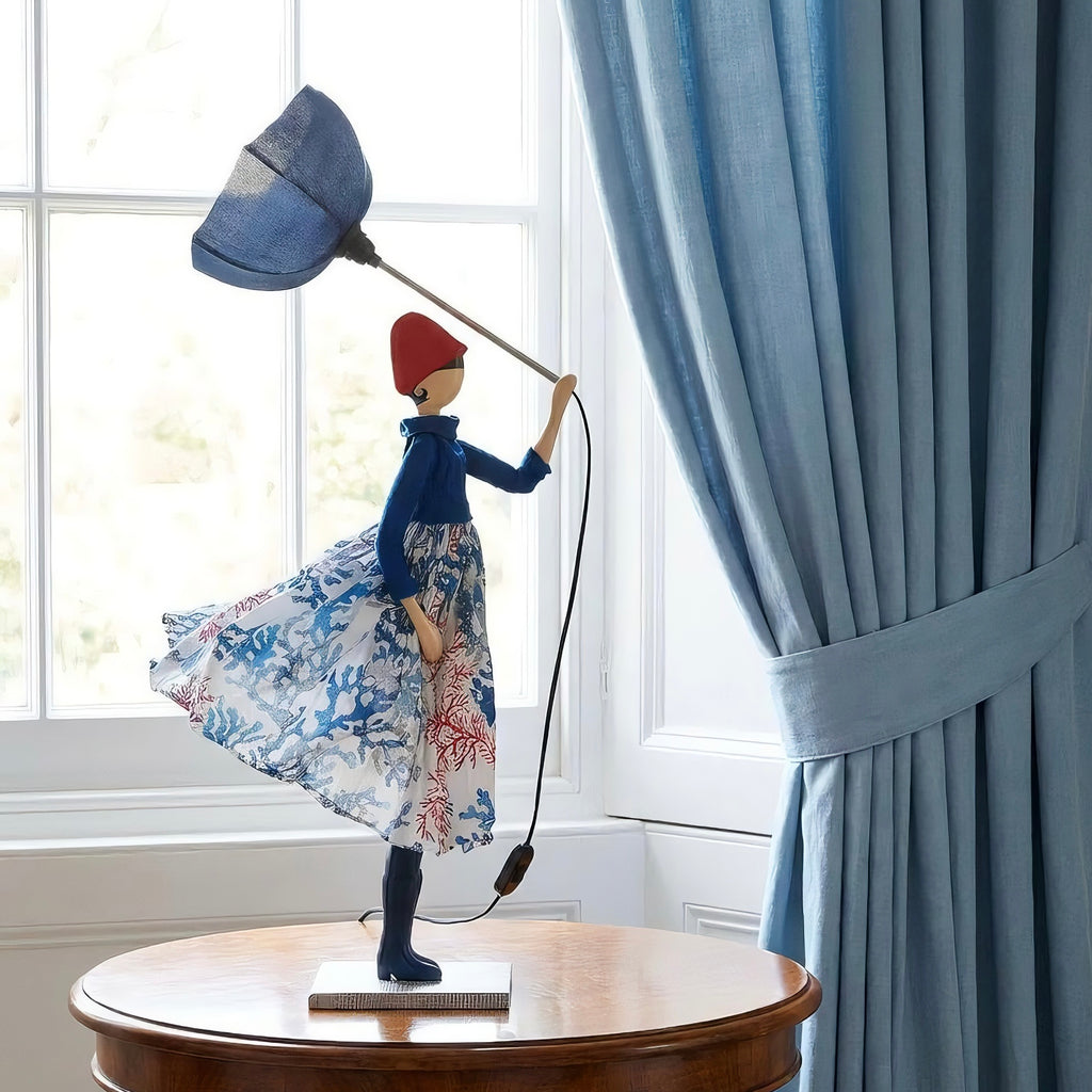 Koralia Windswept Umbrella Lady Lamp