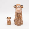 Bonnie & Clyde Barkley Brown Cow Figures